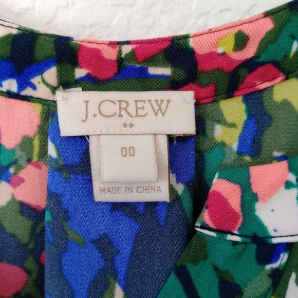 J.Crew Factory Women's Sleeveless Multicolor Floral Blouse size 00 - Picture 7 of 8